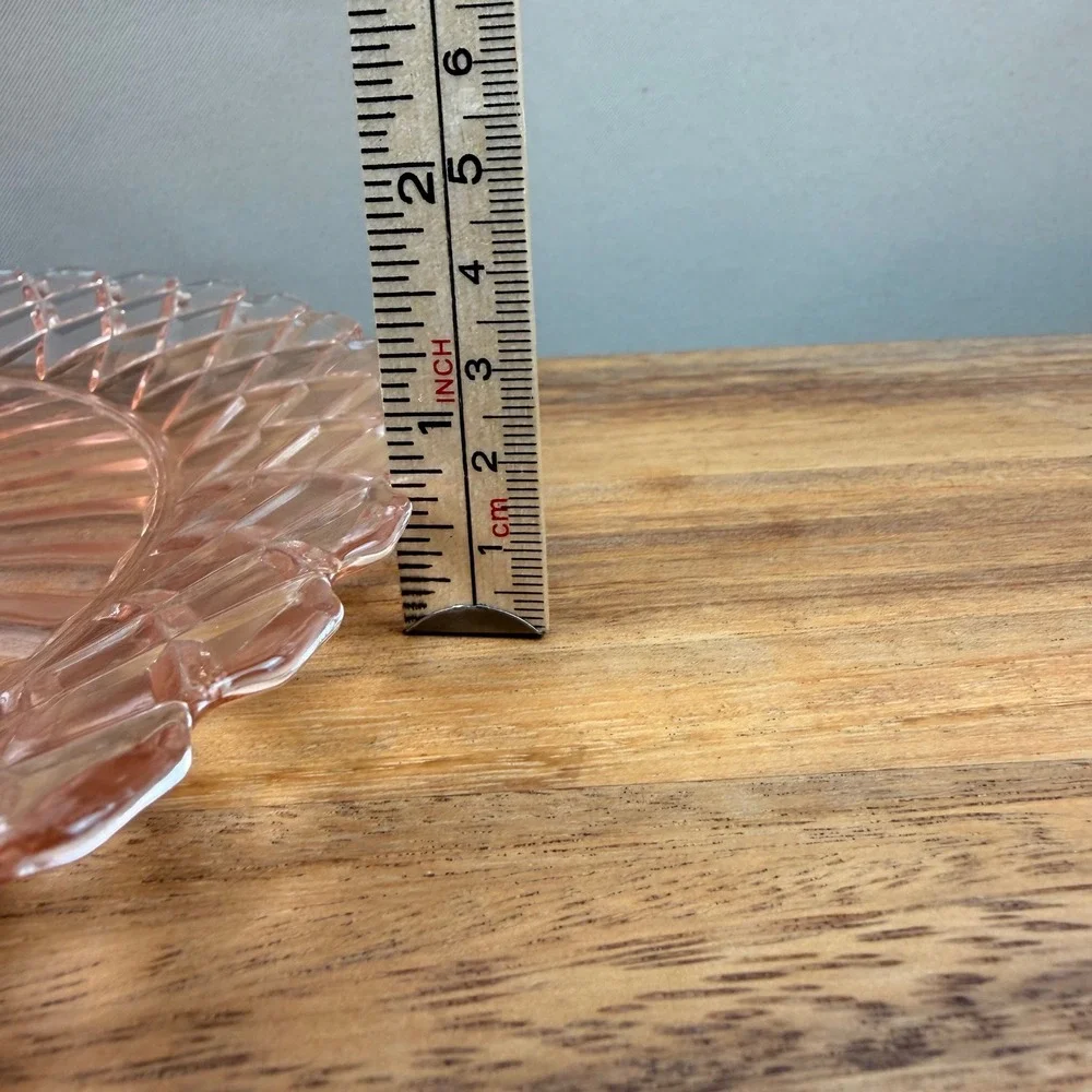 Anchor Hocking Waterford Pink Depression Glass Dinner Plate Waffle 9.25in